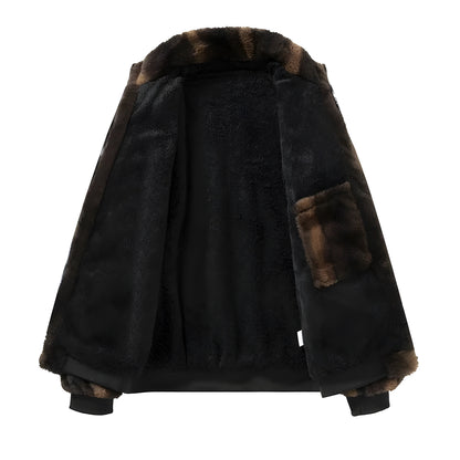 Retro Kunstpelz-Bomber