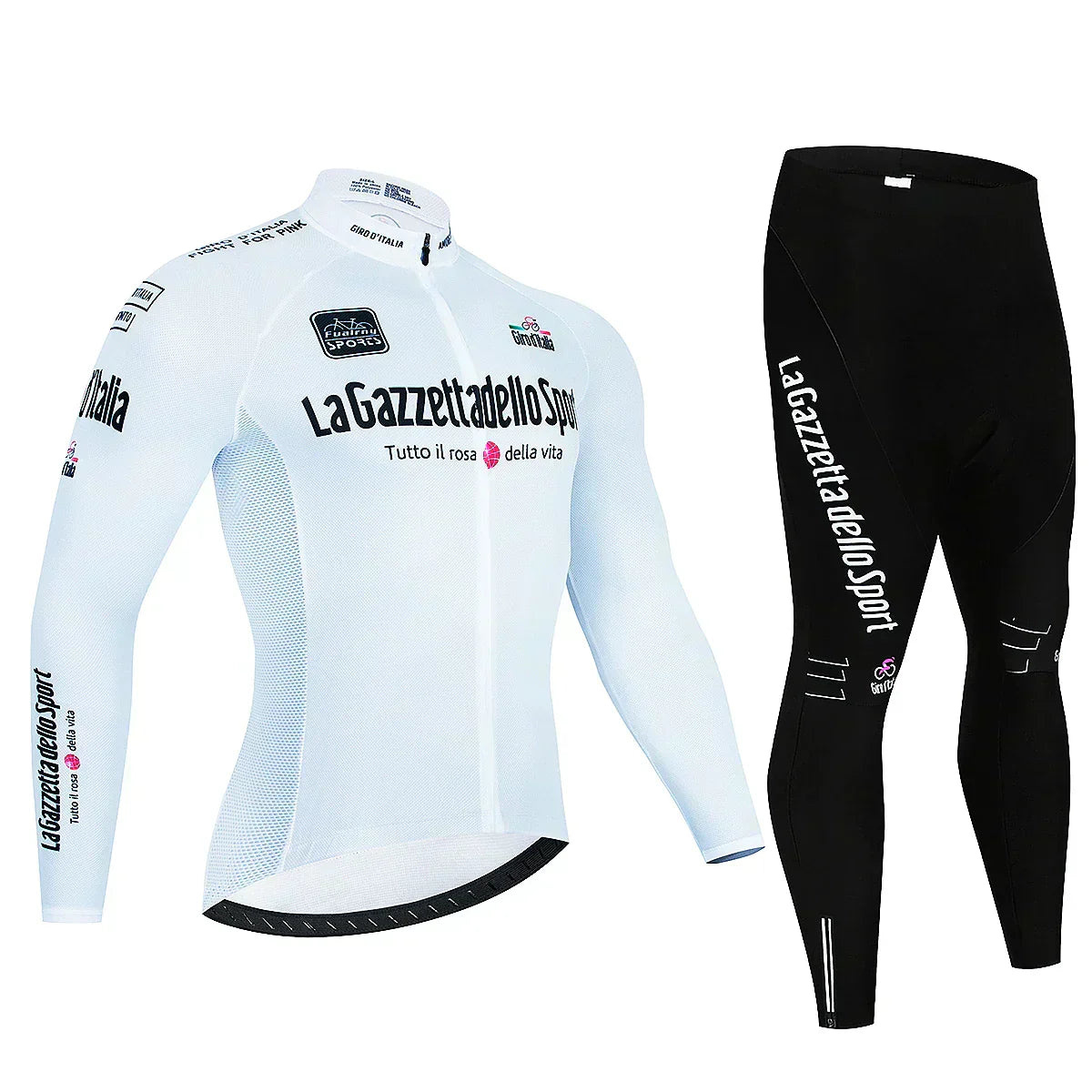 Giro d'Italia - Lange Mouwen Wielertrui Professionele Set