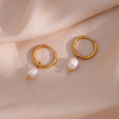 ELISE™ | Ohrringe mit Ring und Perle