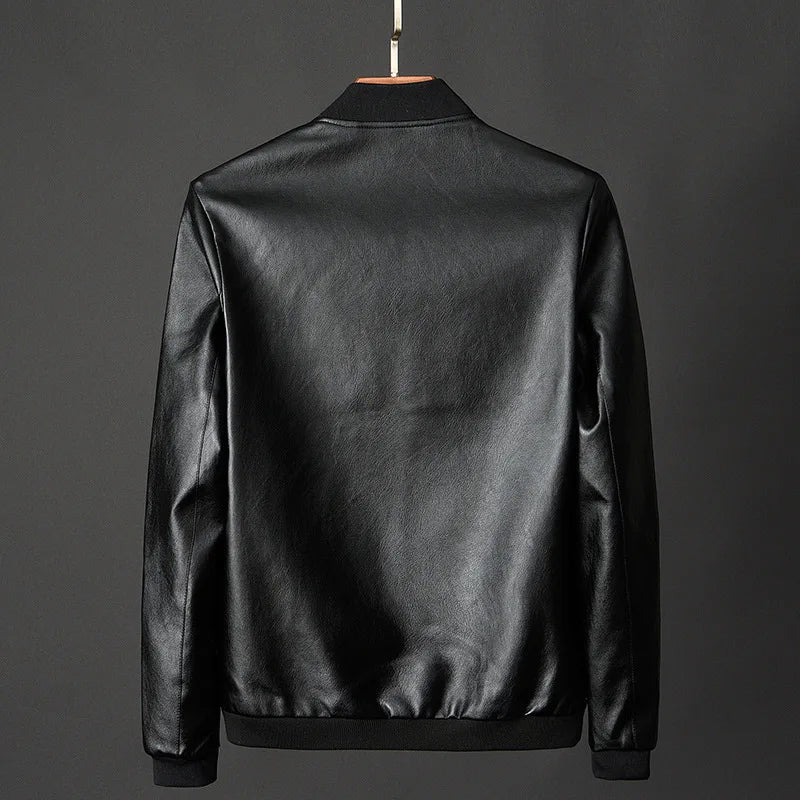 Emil™ Klassiek – Minimalistische leren jas met gladde afwerking
