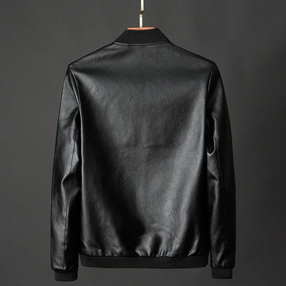 Emil™ Klassiek – Minimalistische leren jas met gladde afwerking