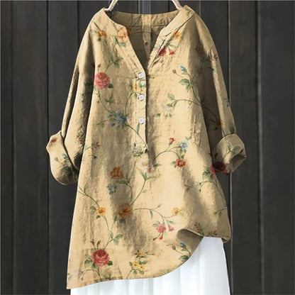ISALINE IN LANGE BLOEMENBLOUSE
