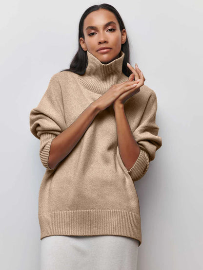 Eden - Oversized coltrui met rolkraag