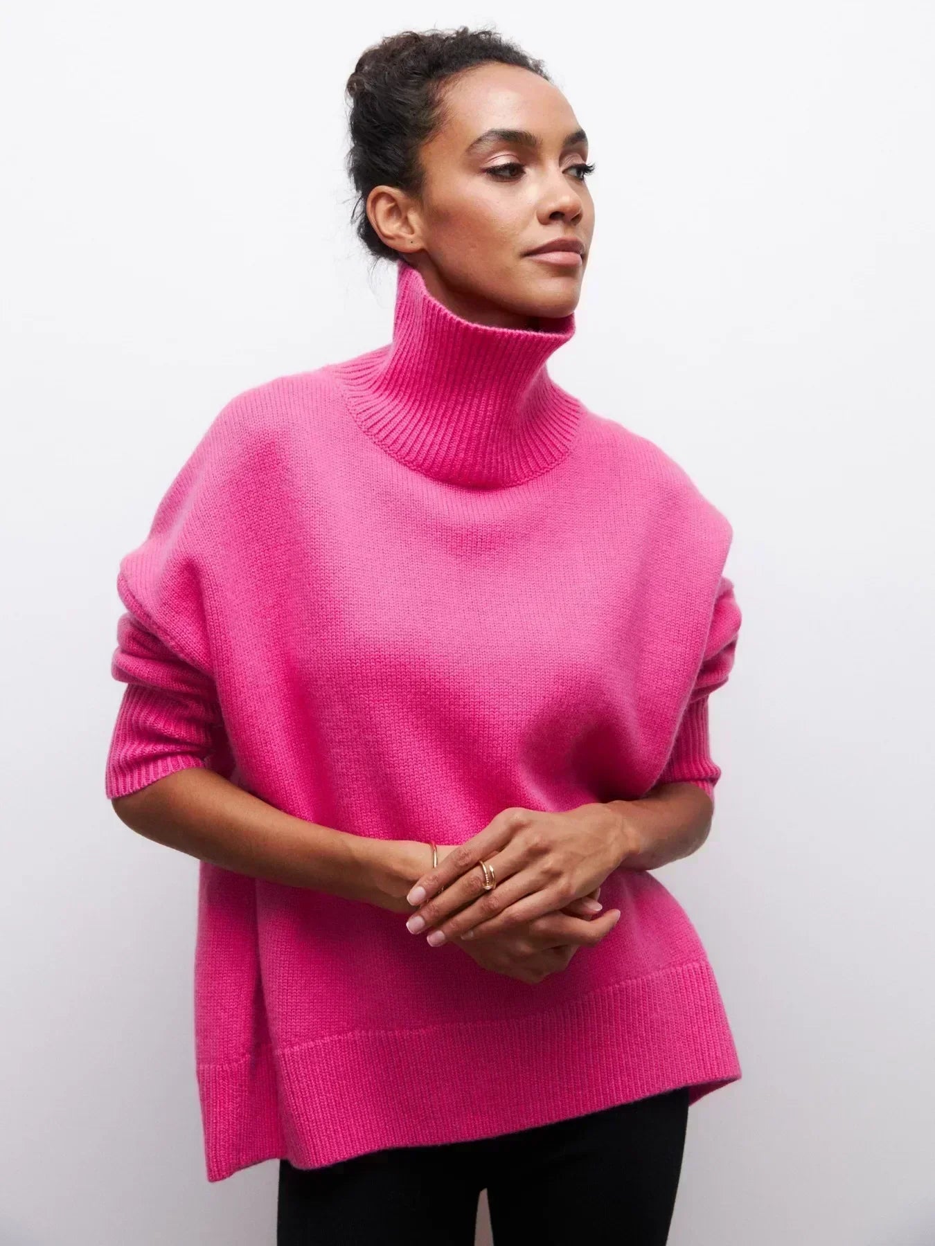 Eden - Oversized coltrui met rolkraag