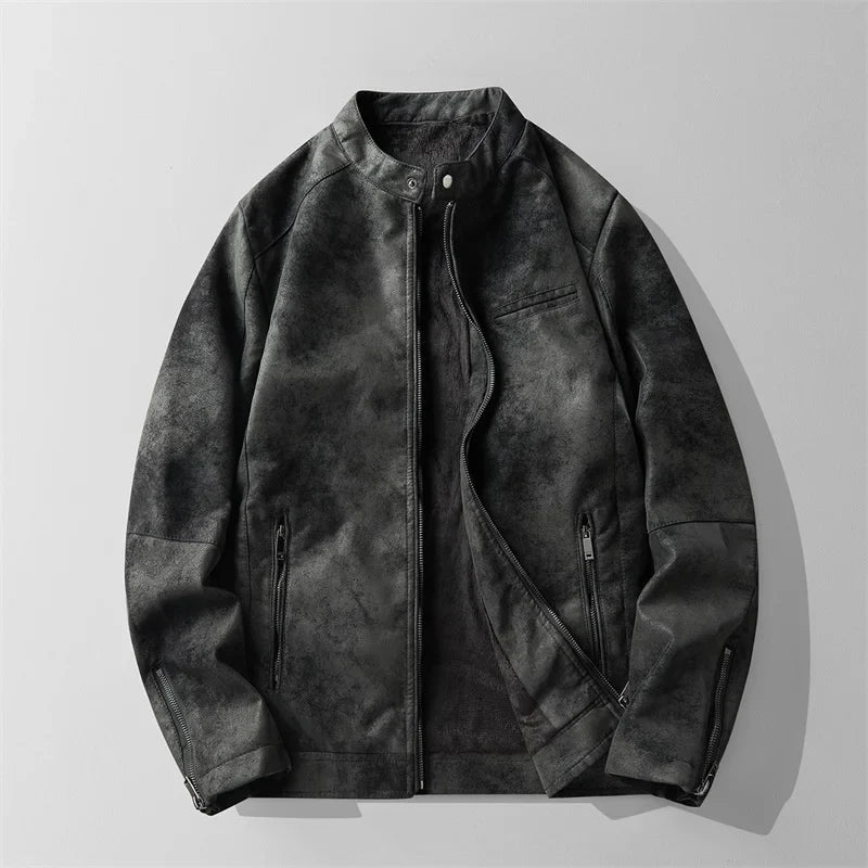 Suede-Lederjacke für Herren: Elegant und vielseitig