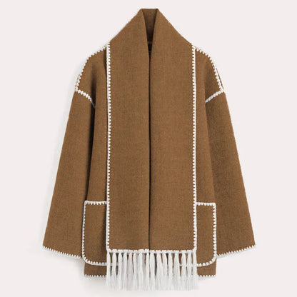 Eugénie - Chique en elegante omslagdoek met franjes