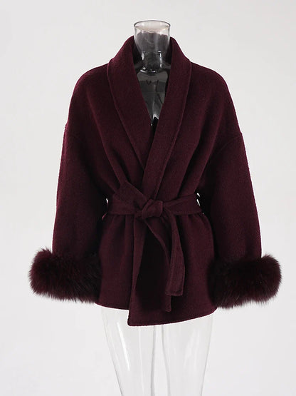 Mystique & Co™ Eleganter Wollmantel