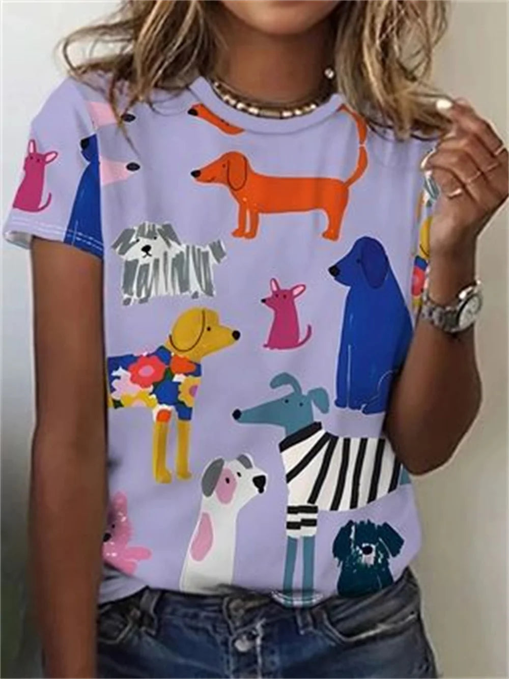 Avrille | Stijlvol T-shirt met hondenmotief