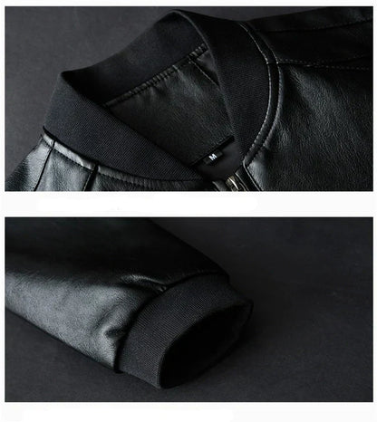 Emil™ Klassiek – Minimalistische leren jas met gladde afwerking