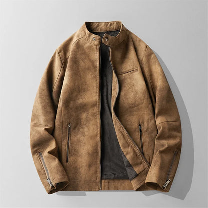 Suede-Lederjacke für Herren: Elegant und vielseitig