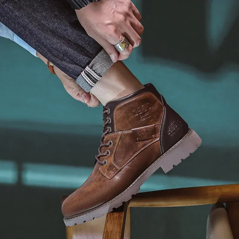 Olsen & Olsen™ Parker | Læder casual støvler i britisk stil