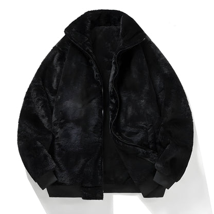 Retro Kunstpelz-Bomber