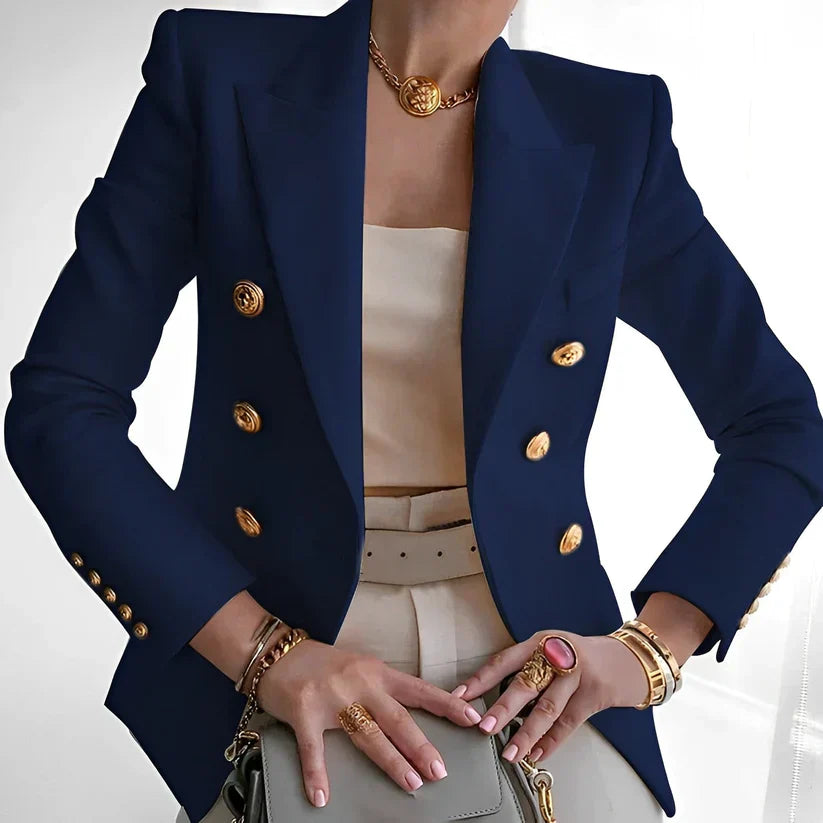 FLORA | Getailleerde blazer met gouden knopen