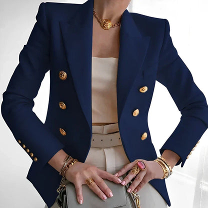 FLORA | Getailleerde blazer met gouden knopen