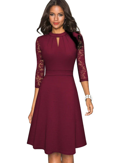 ELKE I ELEGANTES SPITZENKLEID