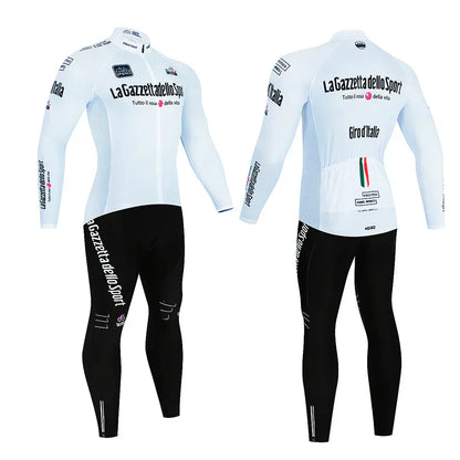Giro d'Italia - Lange Mouwen Wielertrui Professionele Set