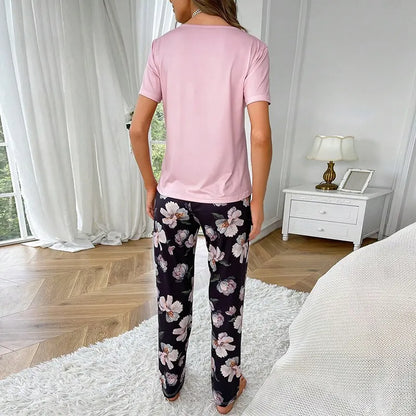 Lina | Zachte pyjamaset met bloemenprint