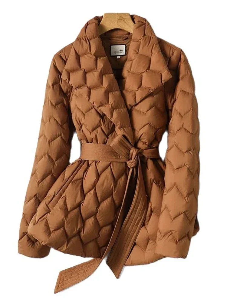 Aimée - Stijlvolle winterparka met riem