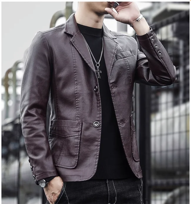 Rasmus™ Urban – Slim-Fit Blazer aus Kunstleder (mehrere Farben)