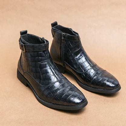 Dylan | Stiefeletten mit Schnalle aus Kunstleder