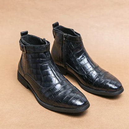 Dylan | Stiefeletten mit Schnalle aus Kunstleder
