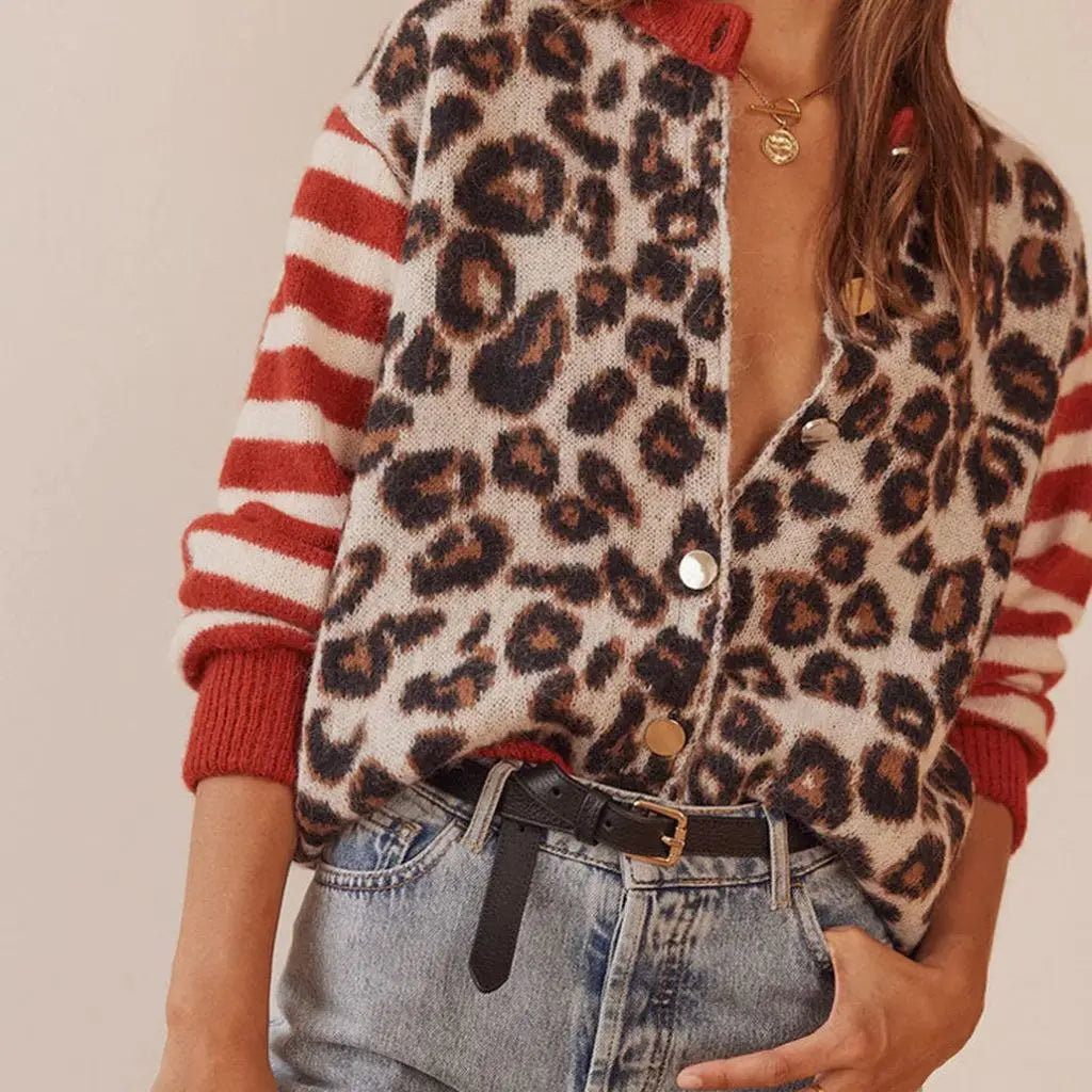 Ferocia Leopardenpullover