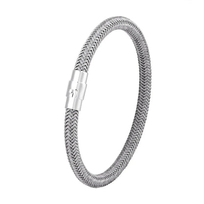 IronCore Draad Manchetknoop Armband – Punk-Geïnspireerde Eenvoudige Stijl in Niet-Vervagend Roestvrijstalen Kabel, Klassiek en Duurzaam Ontwerp voor Mannen