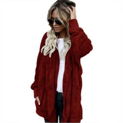 Cathy | Cardigan van dubbellaags fleece voor herfst en winter