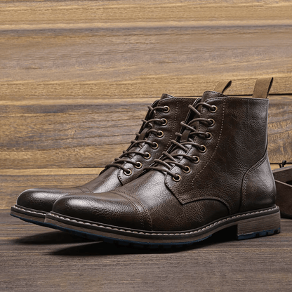 Conor | Trendy leren enkellaarzen