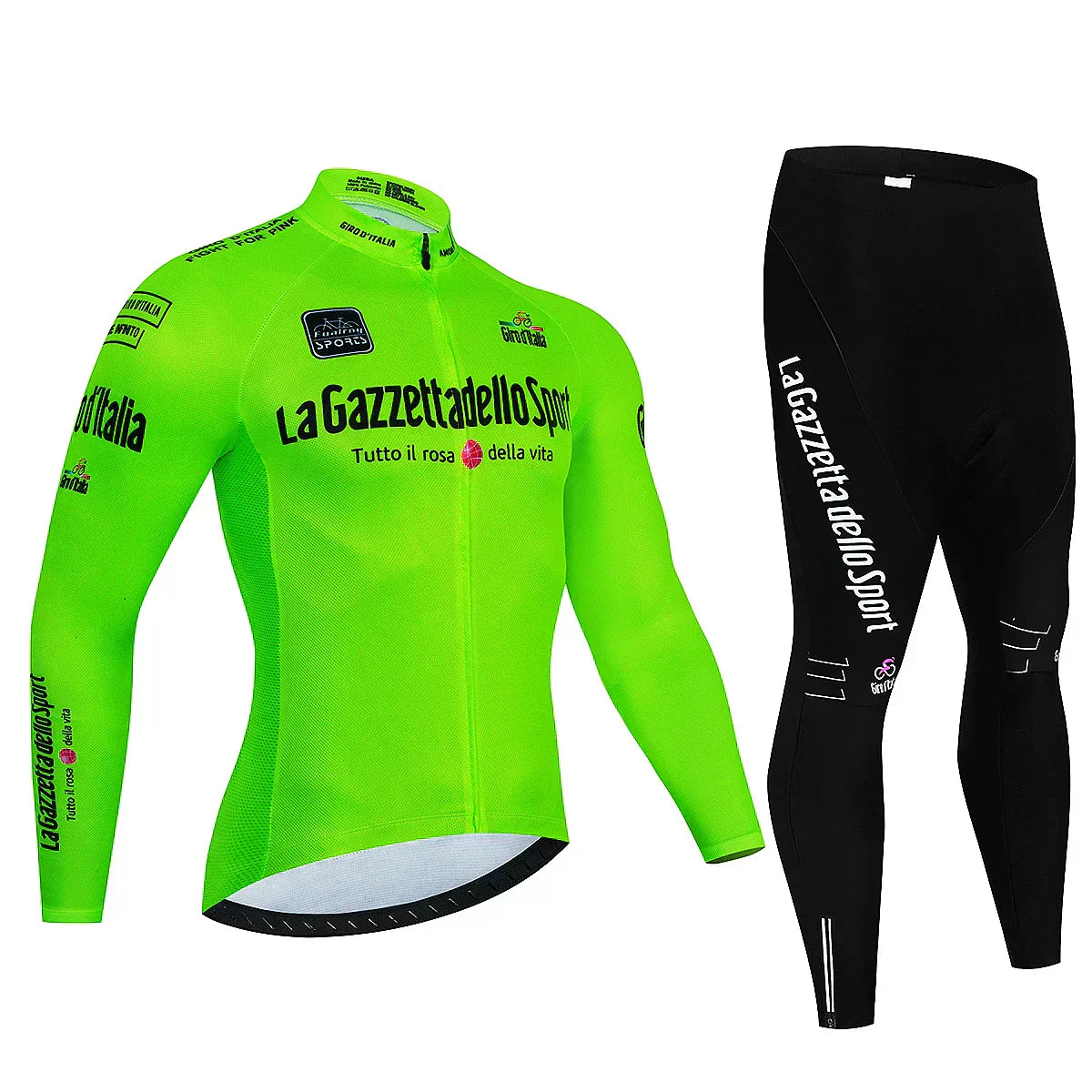 Giro d'Italia - Lange Mouwen Wielertrui Professionele Set
