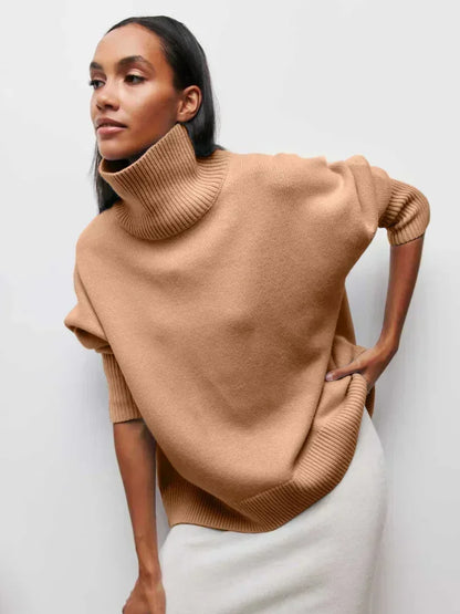 Eden - Oversized coltrui met rolkraag