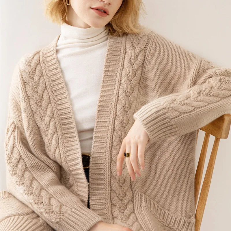 Sandra Eve Kabelgebreid vest