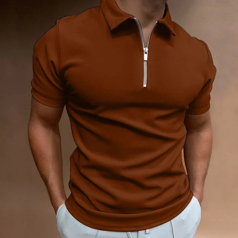 THARAH | Poloshirt met halve rits