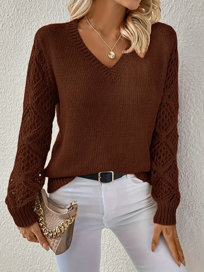 Opale™ | Lässiger Strickpullover mit V-Ausschnitt