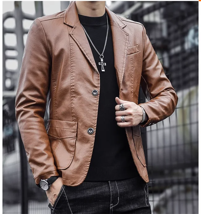 Rasmus™ Urban – Slim-Fit Blazer aus Kunstleder (mehrere Farben)