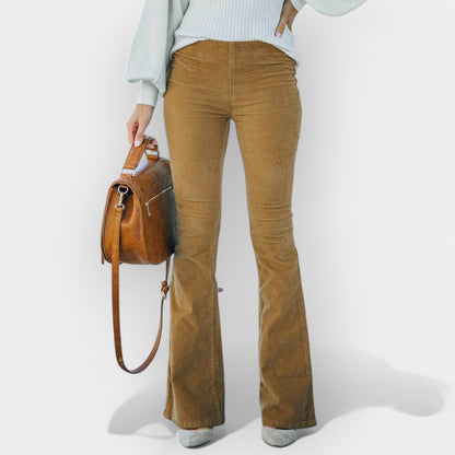 High-Waist Hose mit Schlagbeinen