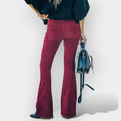 High-Waist Hose mit Schlagbeinen
