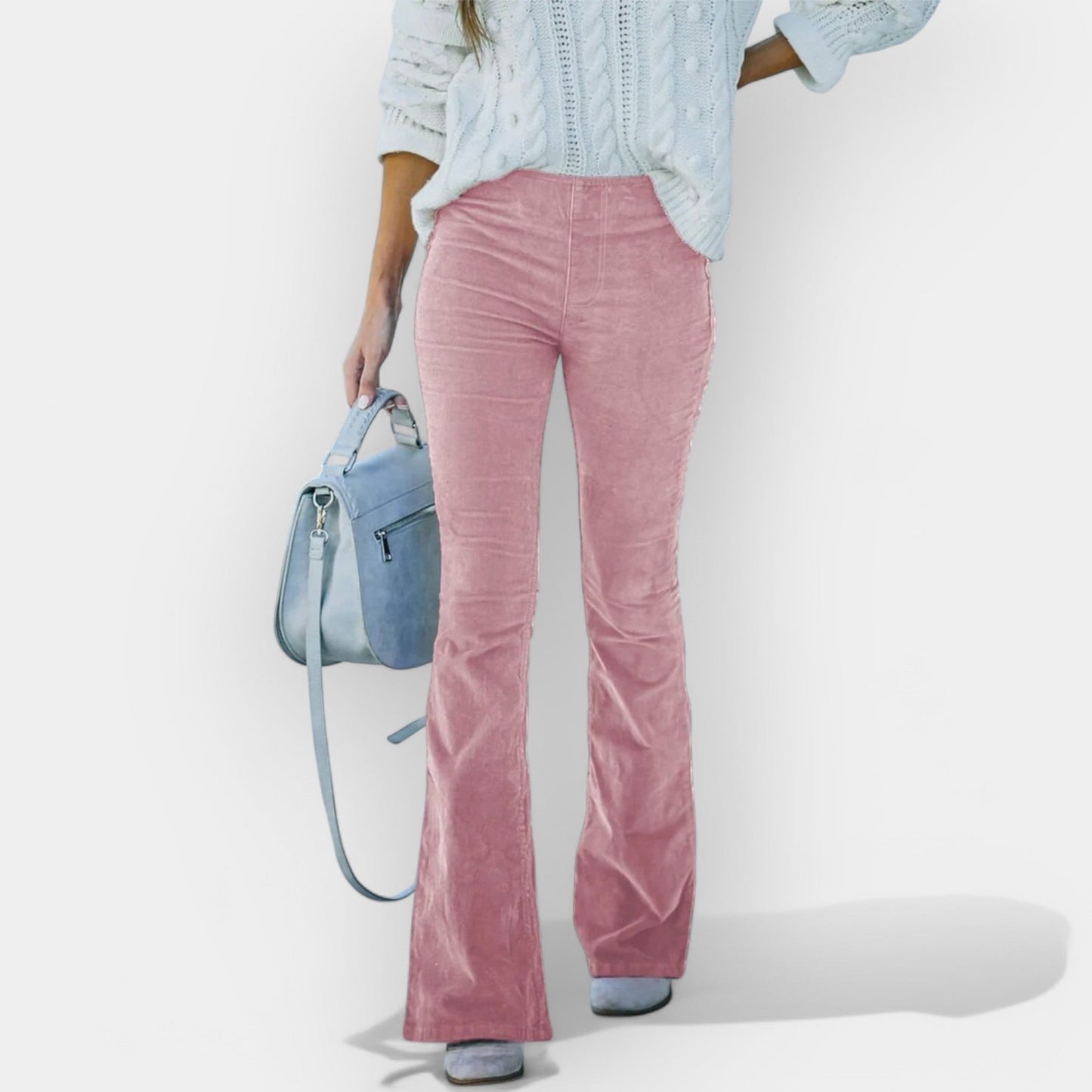High-Waist Hose mit Schlagbeinen