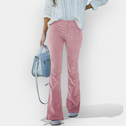 High-Waist Hose mit Schlagbeinen