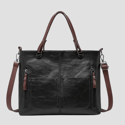 Elegante vintage leren schoudertas