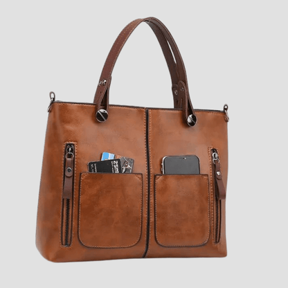 Elegante vintage leren schoudertas