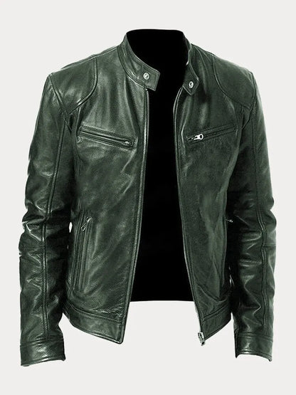 Victor | Casual Leren Jas: Tijdloos Design en Comfort