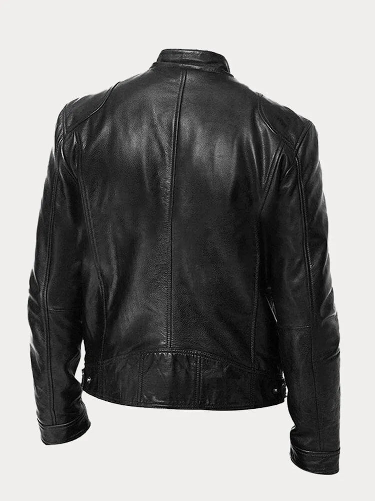 Victor™ Casual Læderjakke: Tidløst Design og Komfort