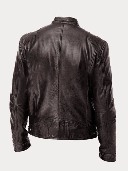 Victor™ Casual Læderjakke: Tidløst Design og Komfort