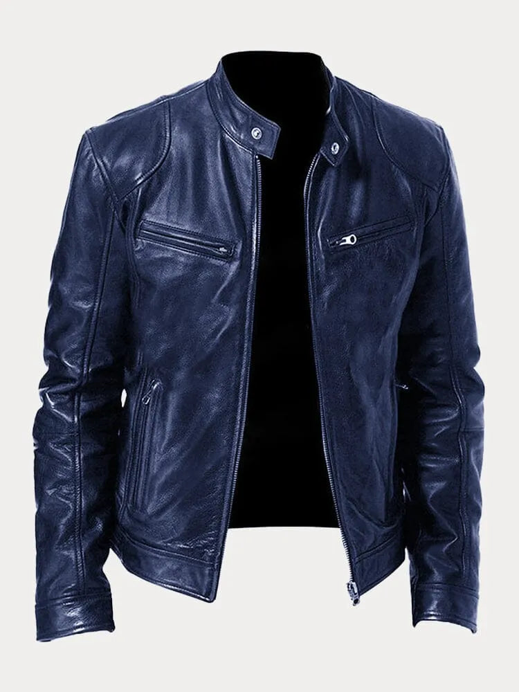 Victor | Casual Leren Jas: Tijdloos Design en Comfort