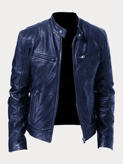 Victor™ Casual Læderjakke: Tidløst Design og Komfort