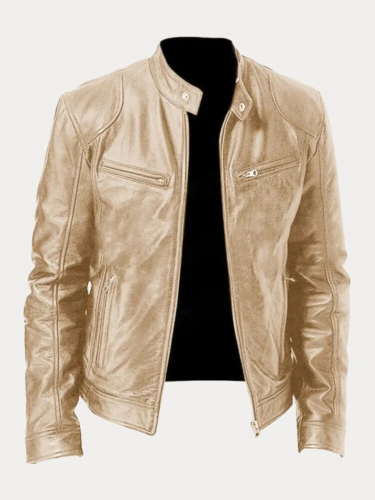 Victor™ Casual Læderjakke: Tidløst Design og Komfort