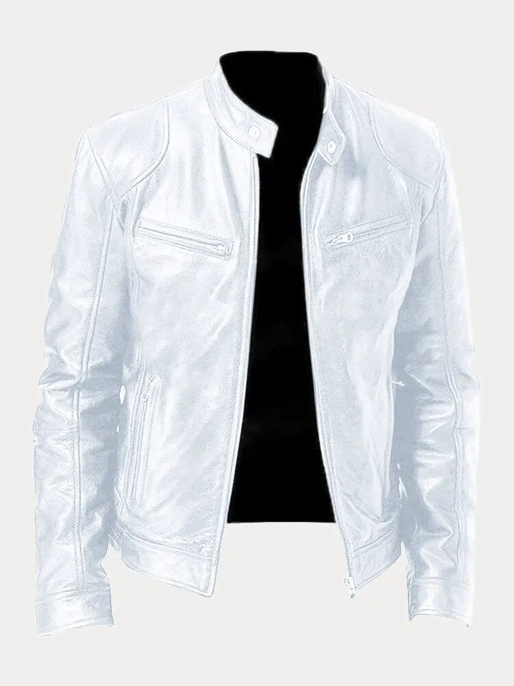 Victor™ Casual Læderjakke: Tidløst Design og Komfort