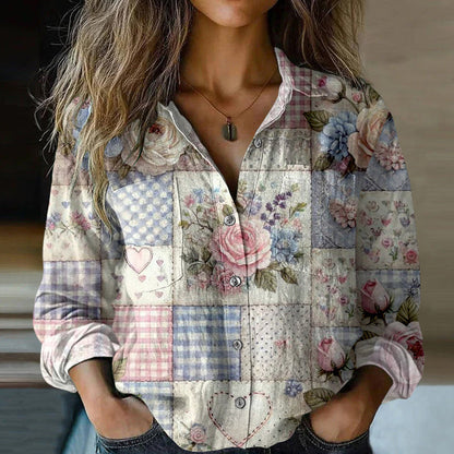 Vintage Blouse met Bloemenprint