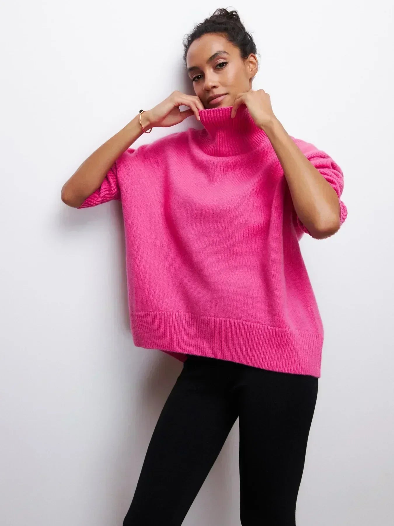 Eden - Oversized coltrui met rolkraag